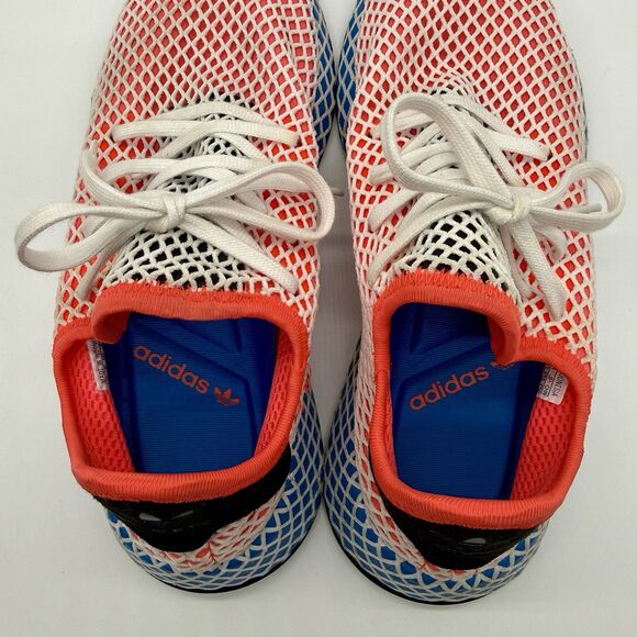 ADIDAS Deerupt CQ2624 Running Shoes Men\'s Sz 8.5 Solar Red Bluebird Mesh Lace-Up main image 9